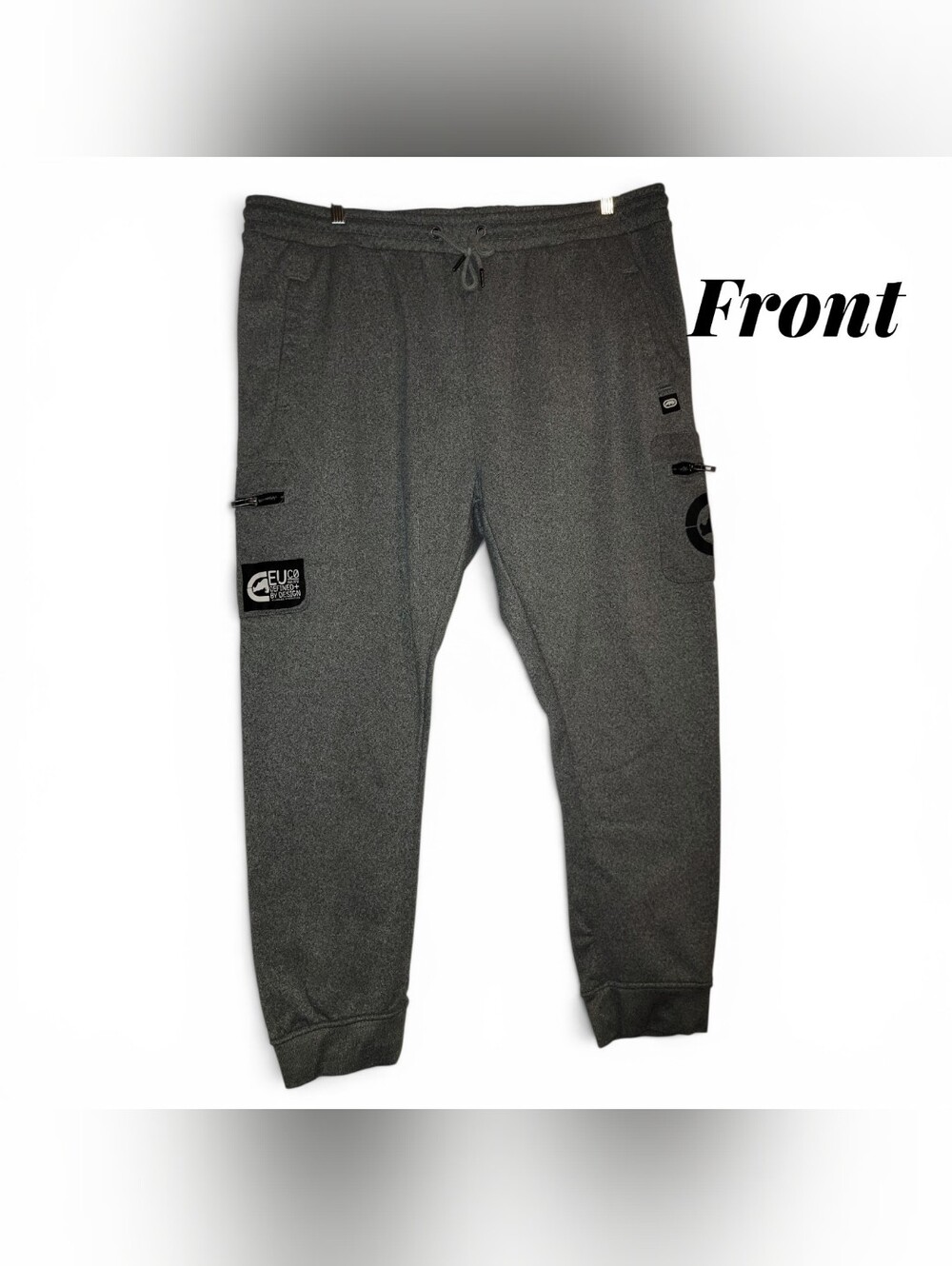 Dark Gray Mens Cargo Joggers